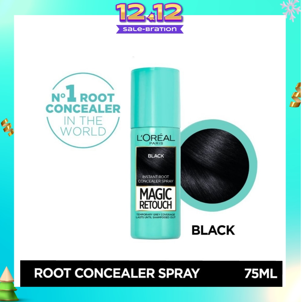 L'OREAL PARIS EXCELLENCE Magic Retouch Black (Cover Grey Roots in 3 Seconds, No Ammonia & Peroxides) 75ml
