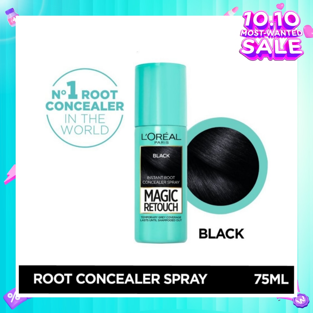 L'OREAL PARIS EXCELLENCE Magic Retouch Black (Cover Grey Roots in 3 Seconds, No Ammonia & Peroxides) 75ml