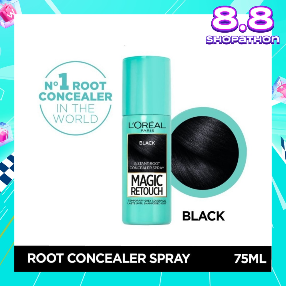 L'OREAL PARIS EXCELLENCE Magic Retouch Black (Cover Grey Roots in 3 Seconds, No Ammonia & Peroxides) 75ml