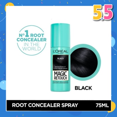 L'OREAL PARIS EXCELLENCE Magic Retouch Black (Cover Grey Roots in 3 Seconds, No Ammonia & Peroxides) 75ml