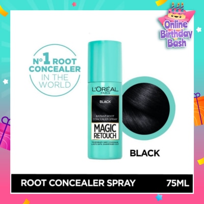 L'OREAL PARIS EXCELLENCE Magic Retouch Black (Cover Grey Roots in 3 Seconds, No Ammonia & Peroxides) 75ml