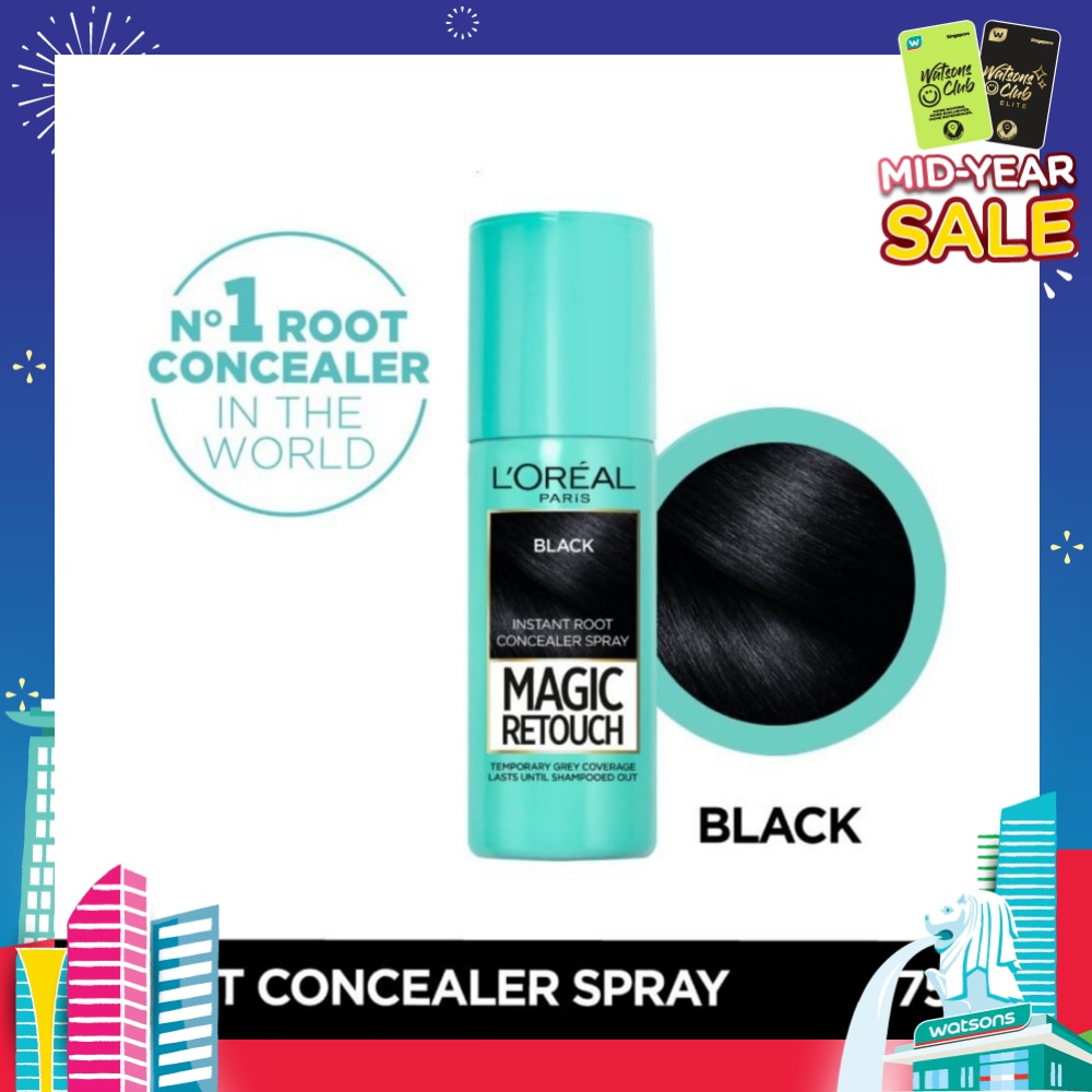 Magic Retouch Black (Cover Grey Roots in 3 Seconds, No Ammonia & Peroxides) 75ml