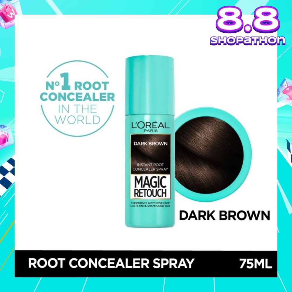 L'OREAL PARIS EXCELLENCE Magic Retouch Dark Brown (Cover Grey Roots in 3 Seconds, No Ammonia & Peroxides) 75ml