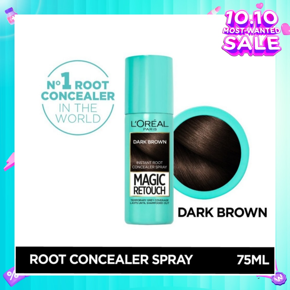 L'OREAL PARIS EXCELLENCE Magic Retouch Dark Brown (Cover Grey Roots in 3 Seconds, No Ammonia & Peroxides) 75ml