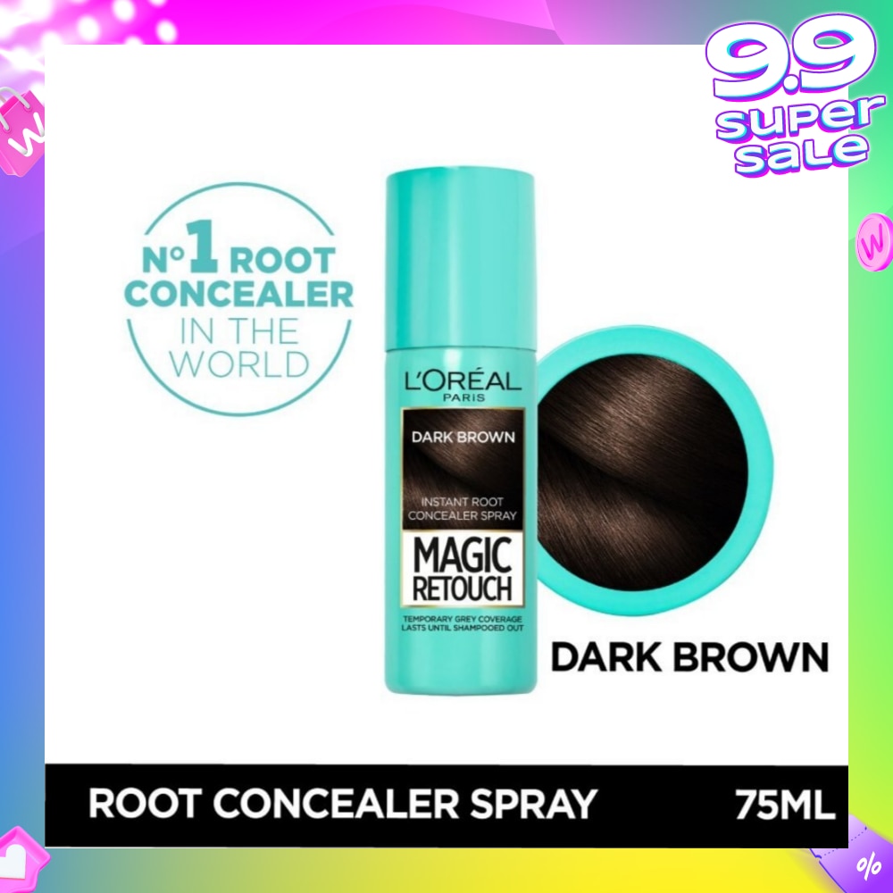 L'OREAL PARIS EXCELLENCE Magic Retouch Dark Brown (Cover Grey Roots in 3 Seconds, No Ammonia & Peroxides) 75ml