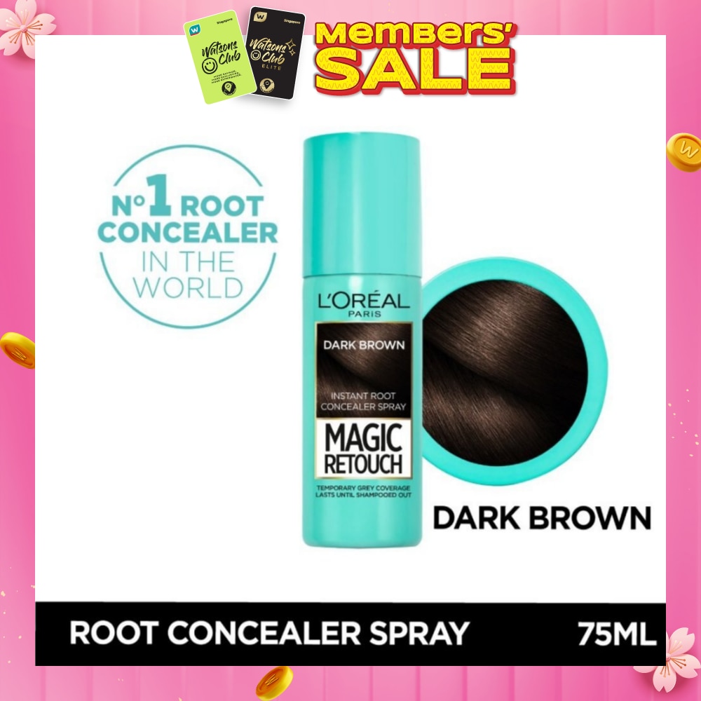L'OREAL PARIS EXCELLENCE Magic Retouch Dark Brown (Cover Grey Roots in 3 Seconds, No Ammonia & Peroxides) 75ml
