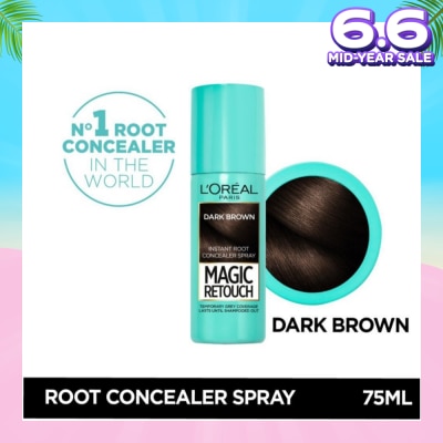 L'OREAL PARIS EXCELLENCE Magic Retouch Dark Brown (Cover Grey Roots in 3 Seconds, No Ammonia & Peroxides) 75ml