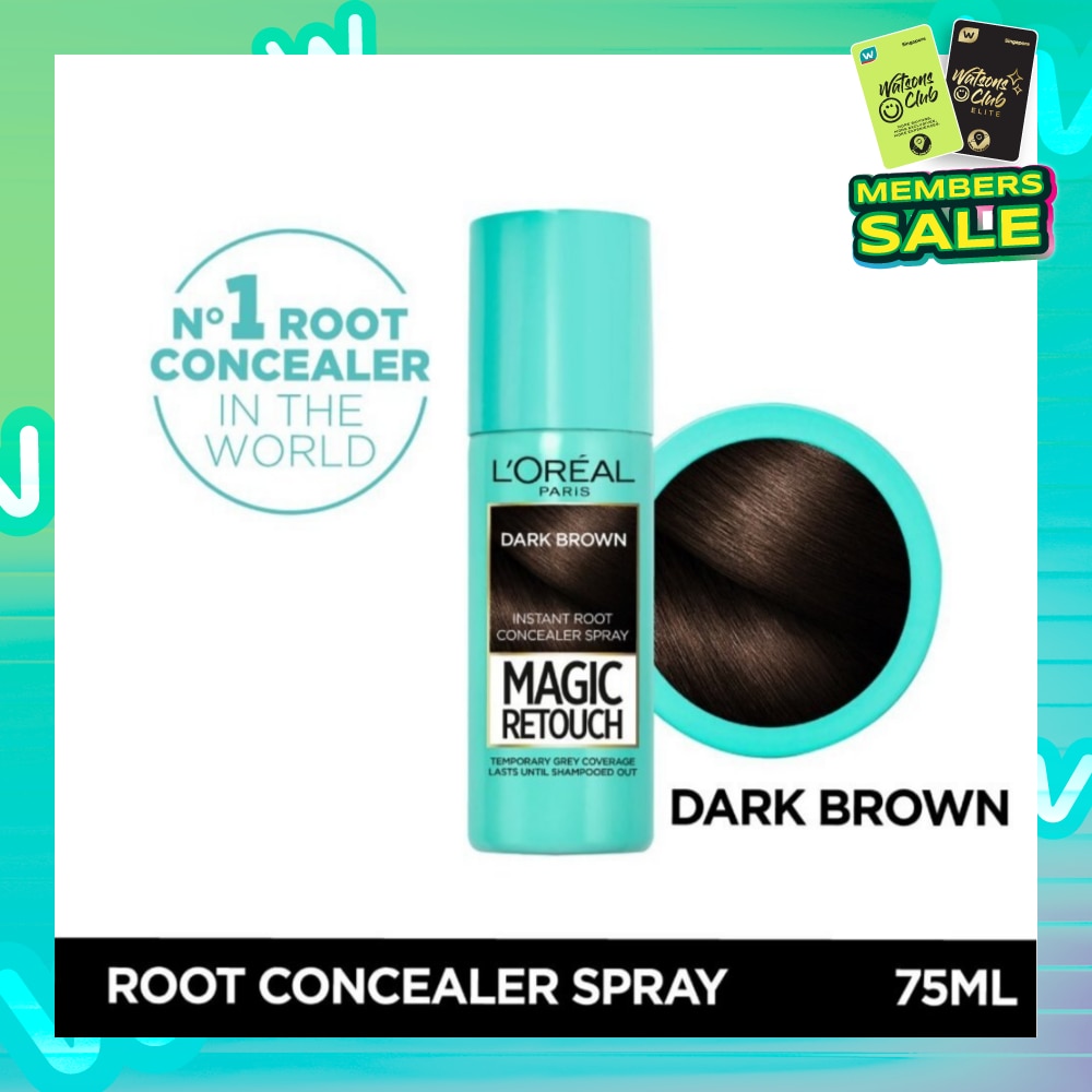 L'OREAL PARIS EXCELLENCE Magic Retouch Dark Brown (Cover Grey Roots in 3 Seconds, No Ammonia & Peroxides) 75ml
