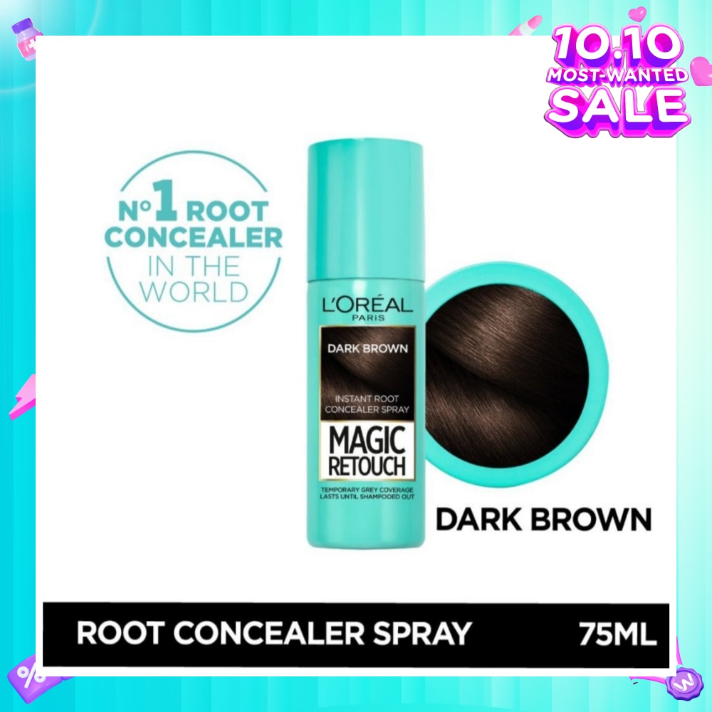 L'OREAL PARIS EXCELLENCE Magic Retouch Dark Brown (Cover Grey Roots in 3 Seconds, No Ammonia & Peroxides) 75ml