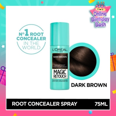 L'OREAL PARIS EXCELLENCE Magic Retouch Dark Brown (Cover Grey Roots in 3 Seconds, No Ammonia & Peroxides) 75ml