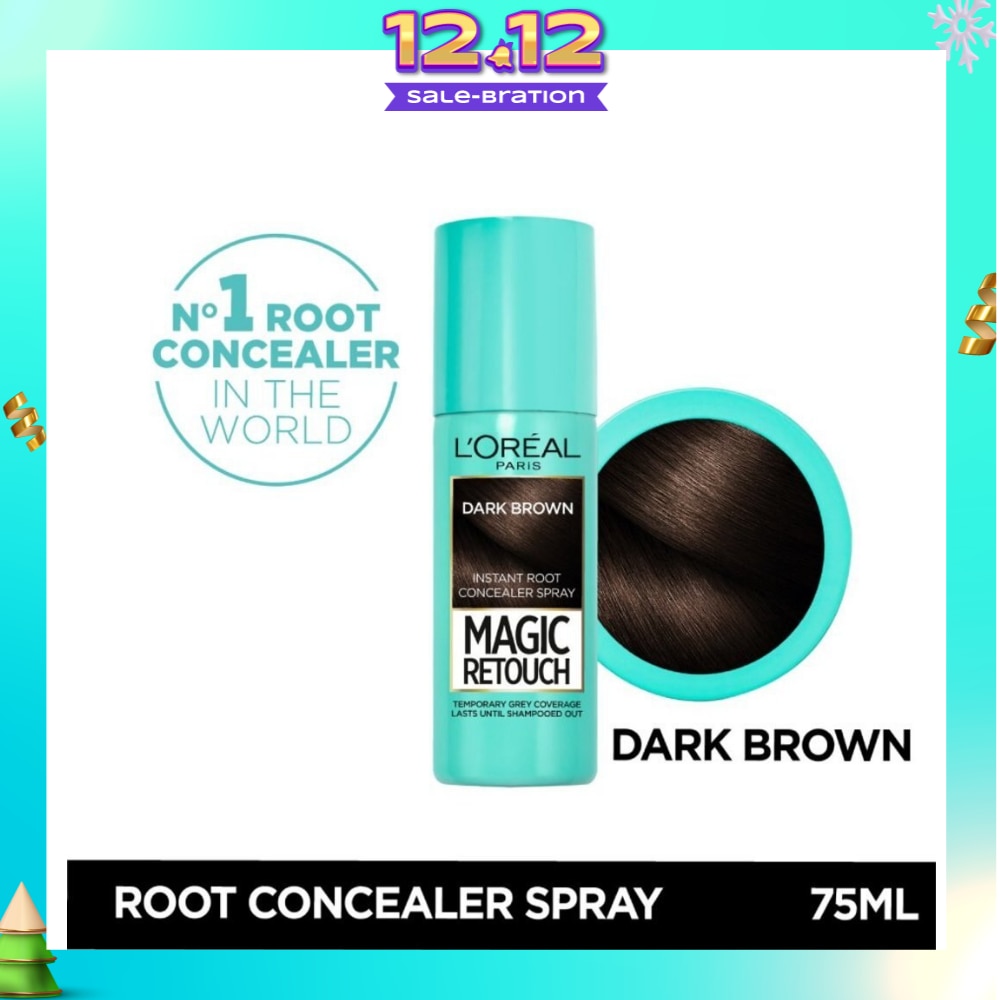 L'OREAL PARIS EXCELLENCE Magic Retouch Dark Brown (Cover Grey Roots in 3 Seconds, No Ammonia & Peroxides) 75ml