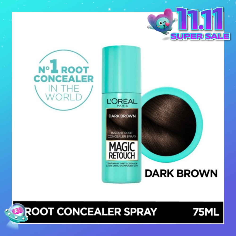 L'OREAL PARIS EXCELLENCE Magic Retouch Dark Brown (Cover Grey Roots in 3 Seconds, No Ammonia & Peroxides) 75ml