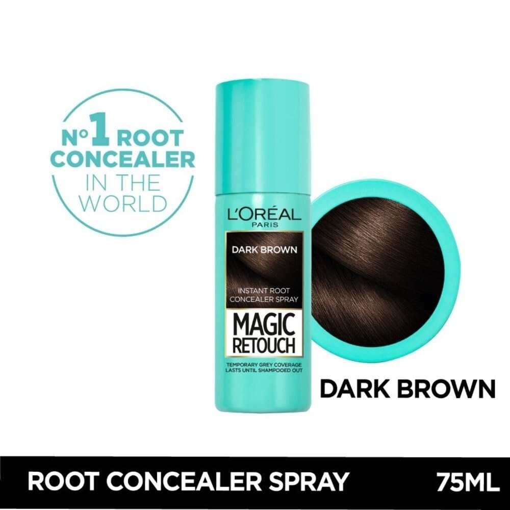 L'OREAL PARIS EXCELLENCE Magic Retouch Dark Brown (Cover Grey Roots in 3 Seconds, No Ammonia & Peroxides) 75ml