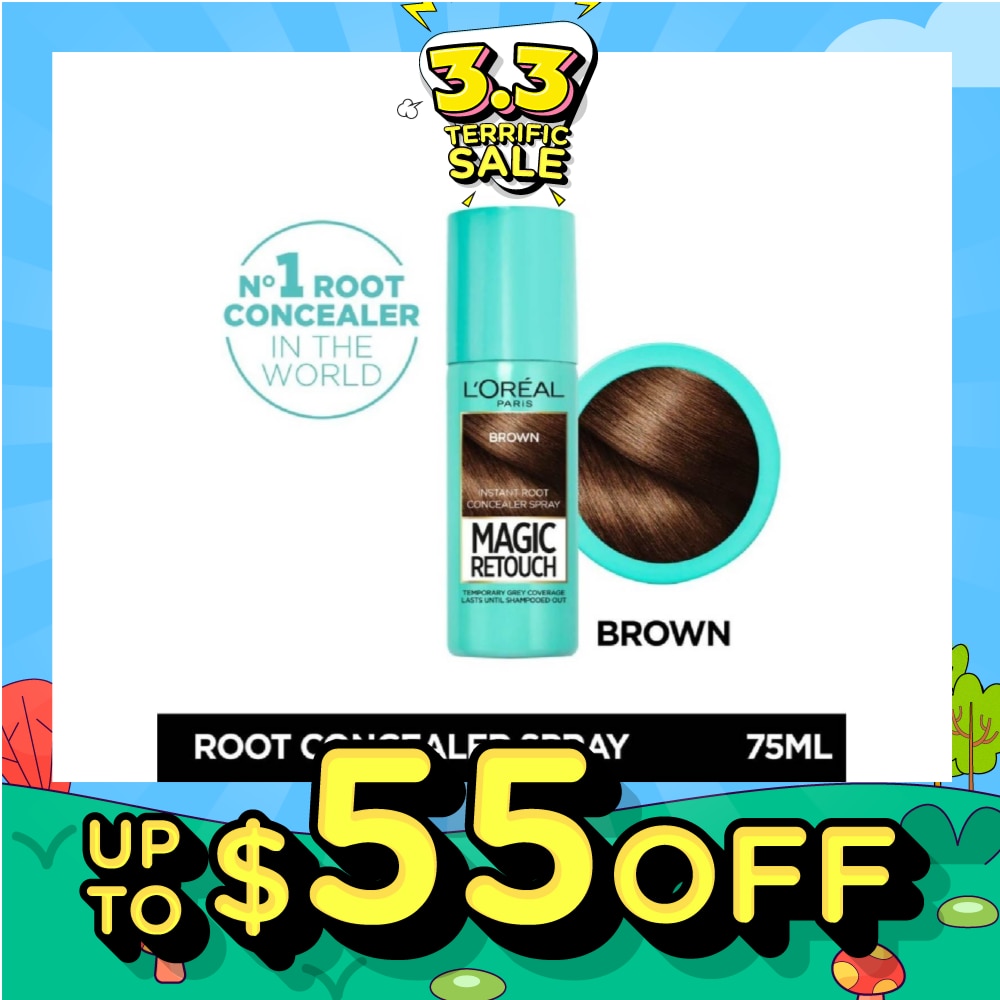 L'OREAL PARIS EXCELLENCE Magic Retouch Brown (Cover Grey Roots in 3 Seconds, No Ammonia & Peroxides) 75ml