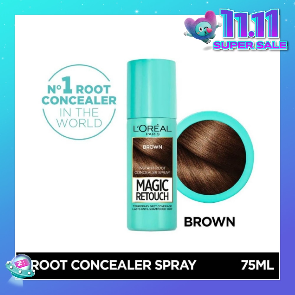 L'OREAL PARIS EXCELLENCE Magic Retouch Brown (Cover Grey Roots in 3 Seconds, No Ammonia & Peroxides) 75ml