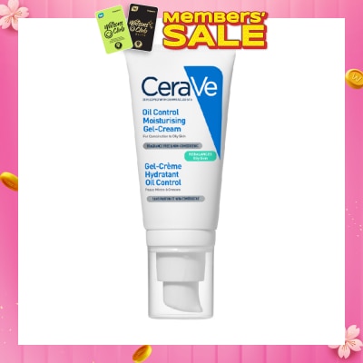CERAVE Oil Control Moisturising Gel-Cream (Fragrance Free & Non-Comedogenic, For Combination To Oily Skin) 52ml