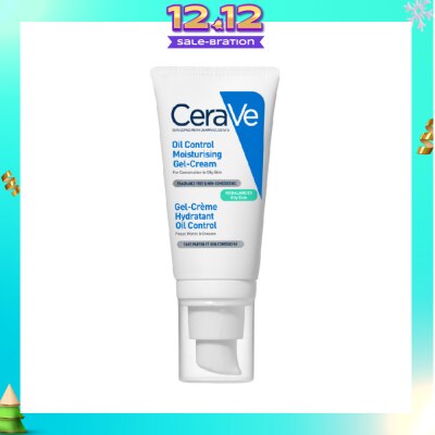 CERAVE Oil Control Moisturising Gel-Cream (Fragrance Free & Non-Comedogenic, For Combination To Oily Skin) 52ml