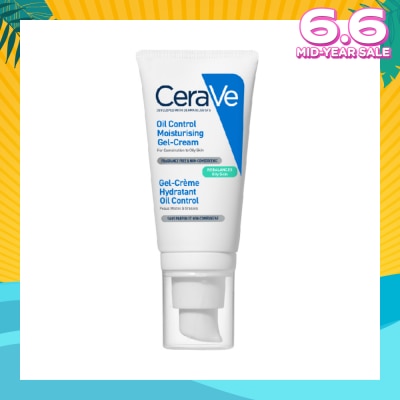 CERAVE Oil Control Moisturising Gel-Cream (Fragrance Free & Non-Comedogenic, For Combination To Oily Skin) 52ml
