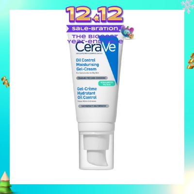 CERAVE Oil Control Moisturising Gel-Cream (Fragrance Free & Non-Comedogenic, For Combination To Oily Skin) 52ml