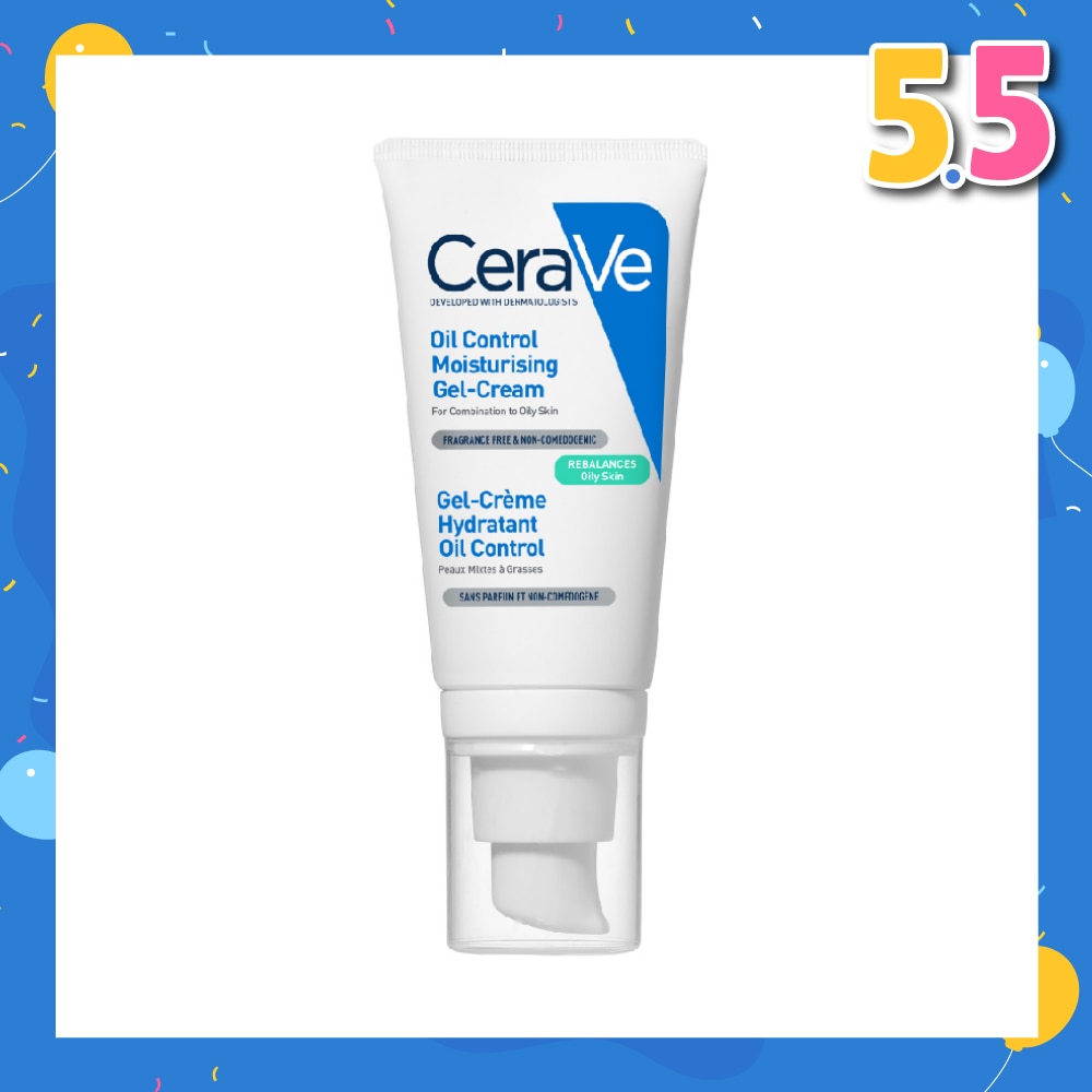 Oil Control Moisturising Gel-Cream (Fragrance Free & Non-Comedogenic, For Combination To Oily Skin) 52ml
