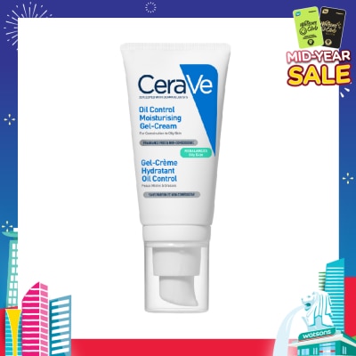 CERAVE Oil Control Moisturising Gel-Cream (Fragrance Free & Non-Comedogenic, For Combination To Oily Skin) 52ml