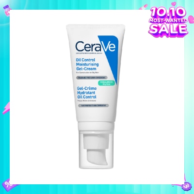 CERAVE Oil Control Moisturising Gel-Cream (Fragrance Free & Non-Comedogenic, For Combination To Oily Skin) 52ml