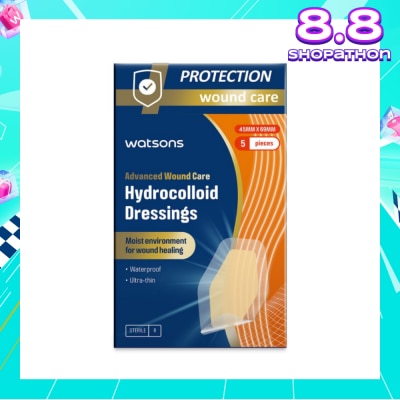 WATSONS Hydrocolloid Dressings 45mm x 69mm 5s