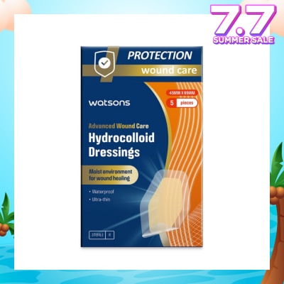 WATSONS Hydrocolloid Dressings 45mm x 69mm 5s