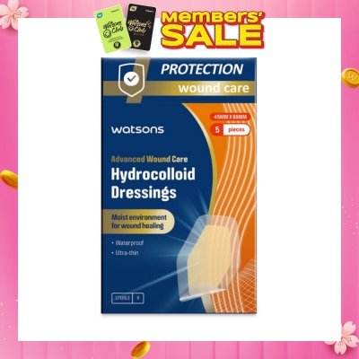 WATSONS Hydrocolloid Dressings 45mm x 69mm 5s