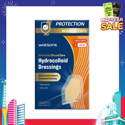 WATSONS Hydrocolloid Dressings 45mm x 69mm 5s