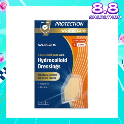 WATSONS Hydrocolloid Dressings 45mm x 69mm 5s