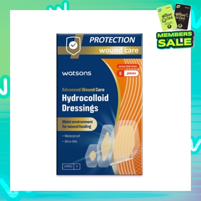 WATSONS Hydrocolloid Dressings Assorted Size 6s