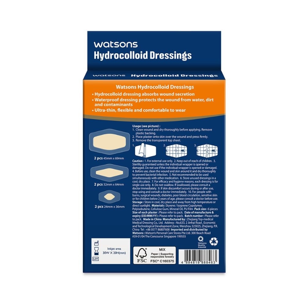 Hydrocolloid Dressings Assorted Size 6s