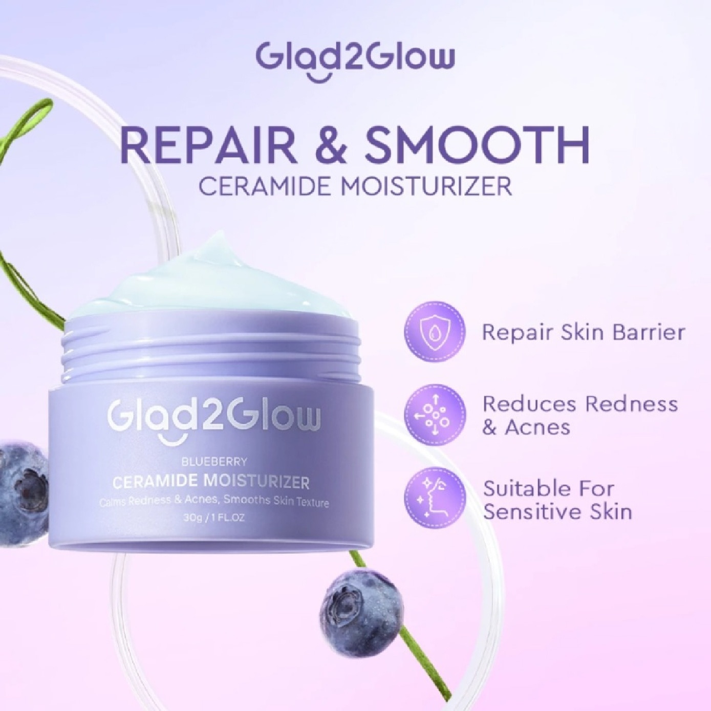 Blueberry Ceramide Barrier Repair Moisturizer 30g image
