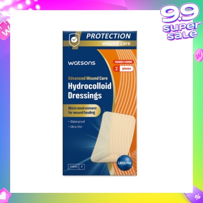 WATSONS Hydrocolloid Dressings 100m x 60mm 2s