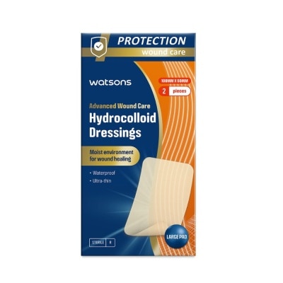 WATSONS Hydrocolloid Dressings 100m x 60mm 2s