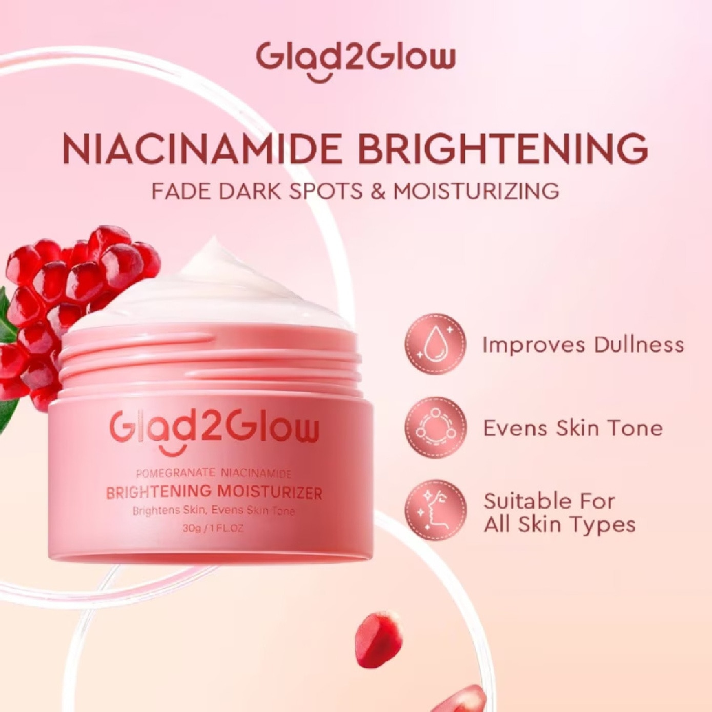 Pomegranate 5% Niacinamide Brightening Moisturizer 30g image