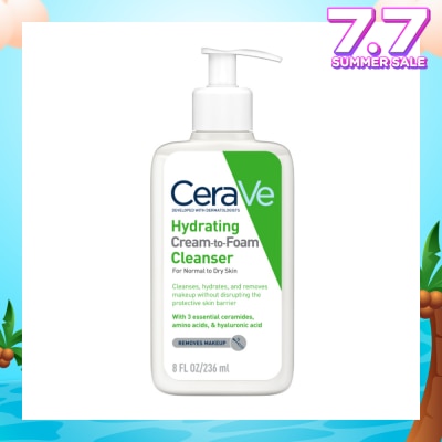CERAVE Hydrating Cream To Foam Cleanser (For Normal To Dry Skin) 236ml