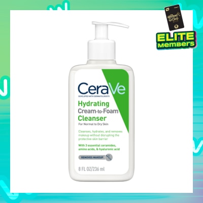 CERAVE Hydrating Cream To Foam Cleanser (For Normal To Dry Skin) 236ml