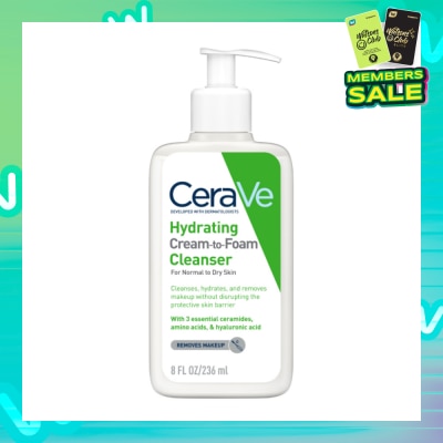 CERAVE Hydrating Cream To Foam Cleanser (For Normal To Dry Skin) 236ml