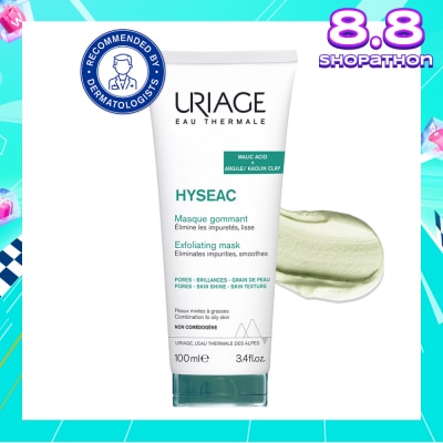 URIAGE Hyseac Exfoliating Mask With Malic Acid + Argile/Kaolin Clay (For Combination To Oily Skin) 100ml