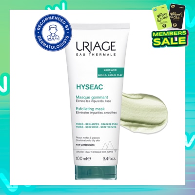 URIAGE Hyseac Exfoliating Mask With Malic Acid + Argile/Kaolin Clay (For Combination To Oily Skin) 100ml
