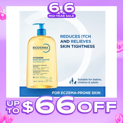 BIODERMA - Atoderm Huile de douche Anti-Irritation Face & Body Cleansing Shower Oil (Very Dry Eczema-Prone Skin) 1L