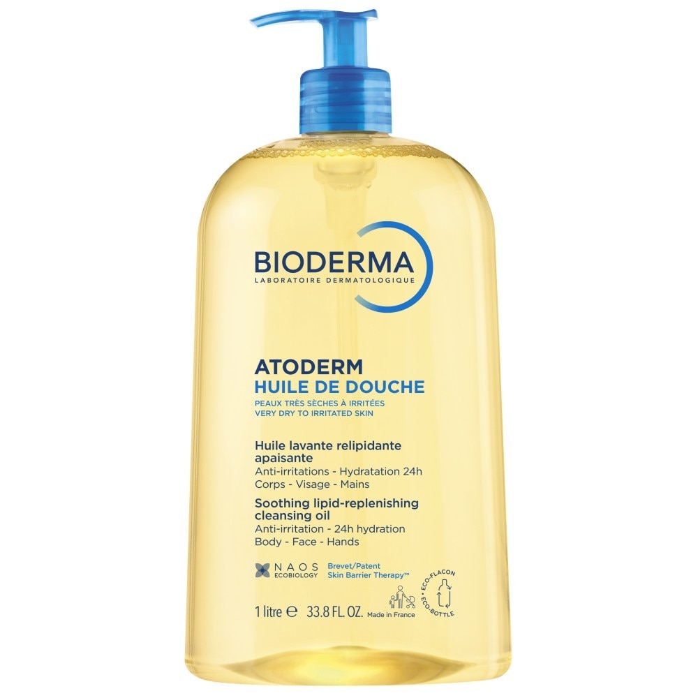 Atoderm Huile de douche Anti-Irritation Face & Body Cleansing Shower Oil (Very Dry Eczema-Prone Skin) 1L