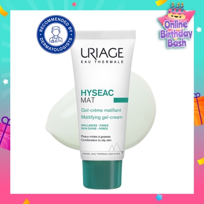 URIAGE Hyseac Mat Mattifying Gel-Cream (For Combination To Oily Skin) 40ml