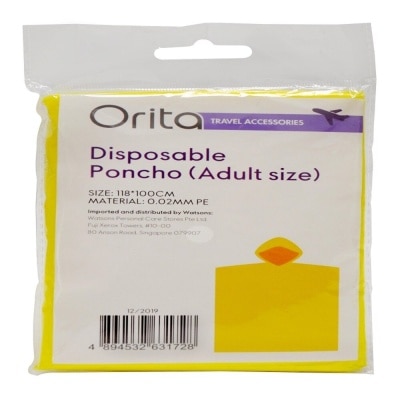 ORITA Orita Disposable Poncho Adult 1s