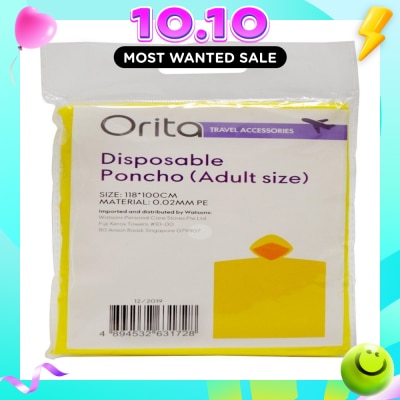 ORITA Disposable Poncho Adult 1s image