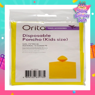 ORITA Orita Disposable Poncho Kids 1s