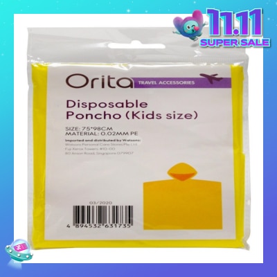 ORITA Orita Disposable Poncho Kids 1s
