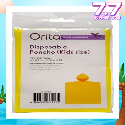 ORITA Orita Disposable Poncho Kids 1s